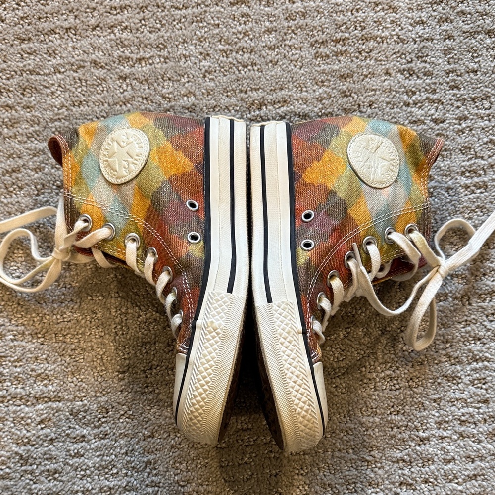 Multicolor Canvas High-top Hidden Wedges - Picture 2 of 7